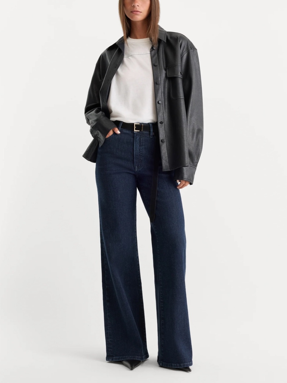 Good American Good Waist Palazo Pants
